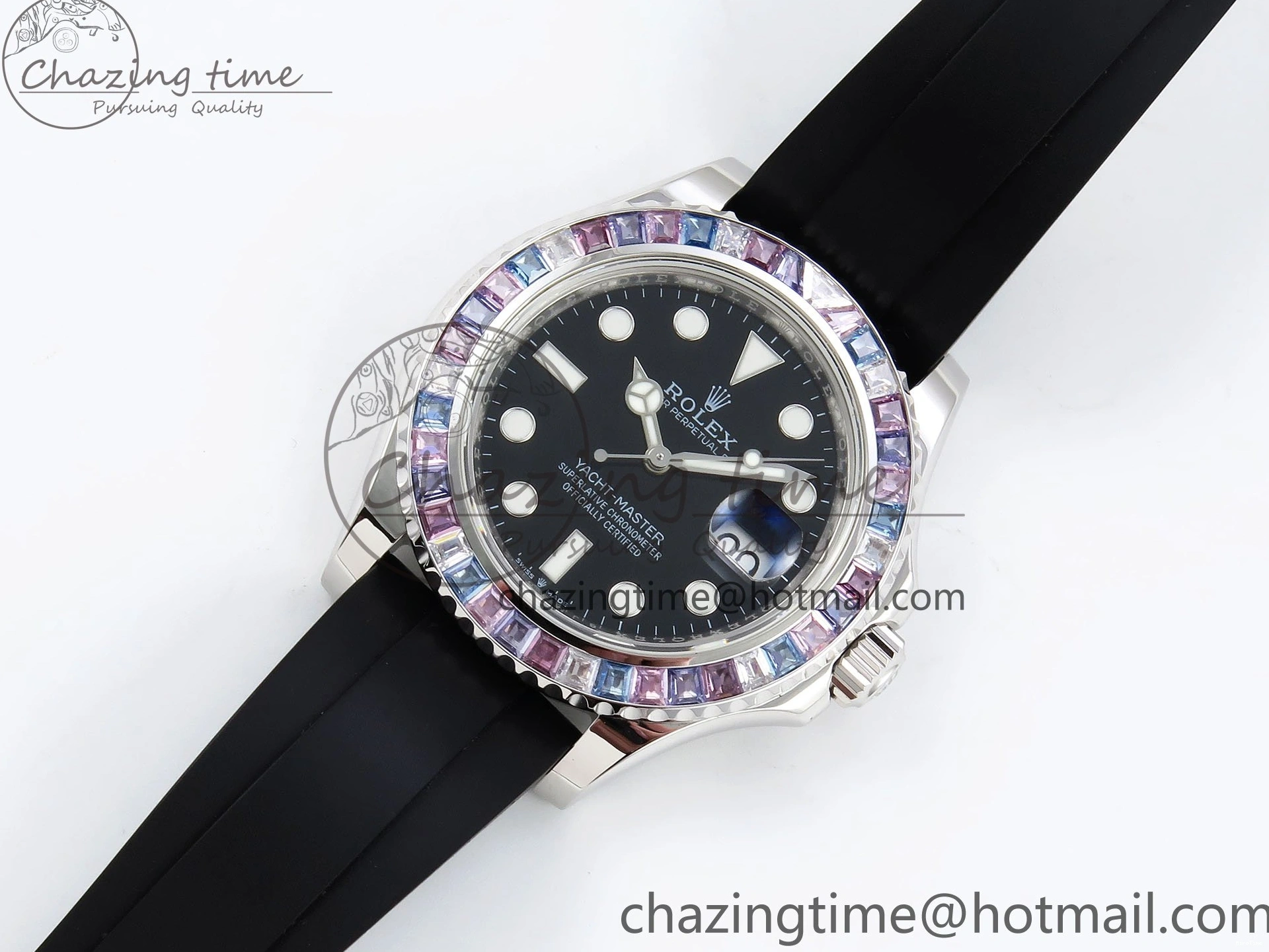 MiroTime 0422 Yacht-Master 226659 KF 1:1 Best Edition Diamonds Bezel WG Wrapped on Oysterflex Strap VR3235 (Gen Weight) Timeless 1576